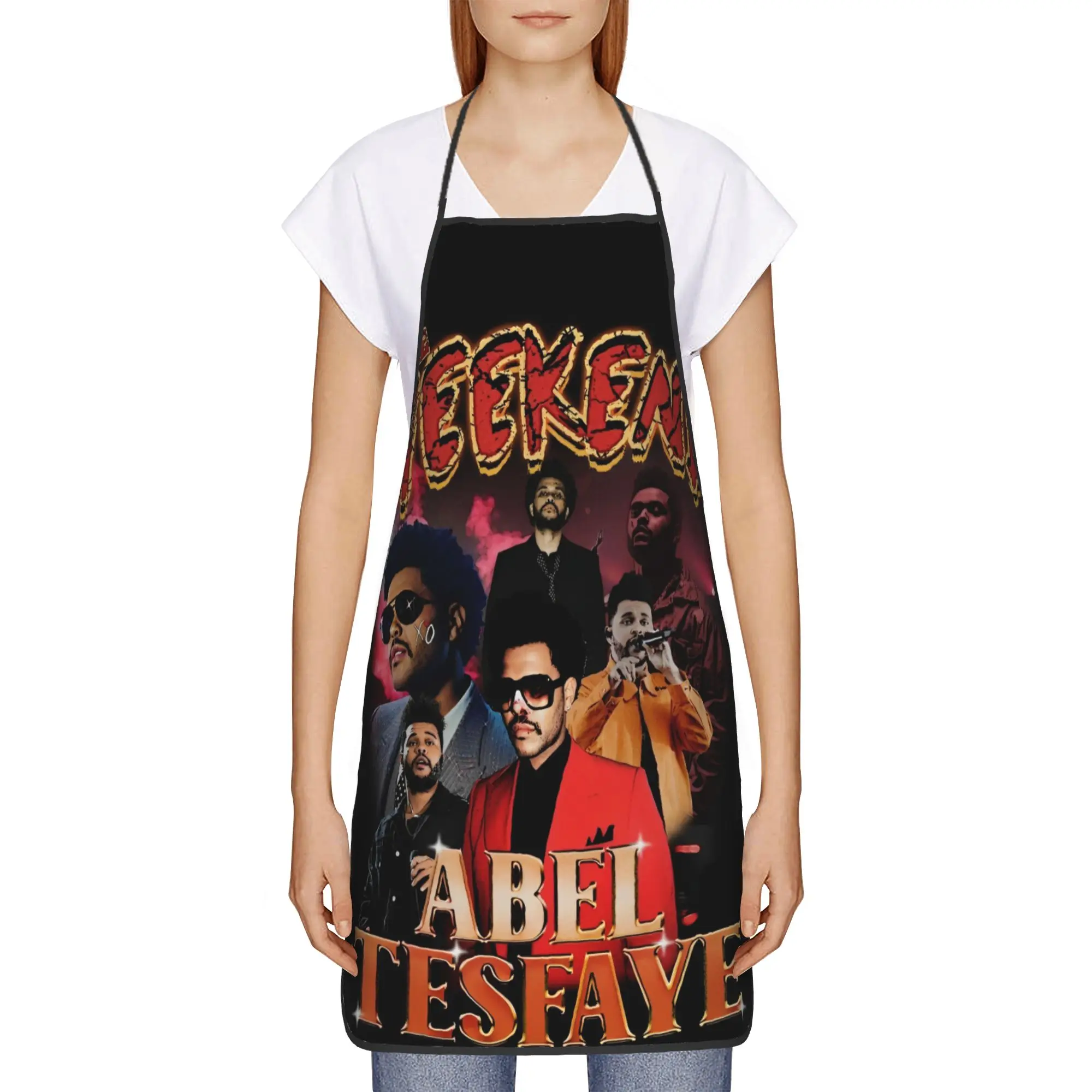 The Weeknd Singer  Music Album Tour Apron  Custom Cleaning Kitchen Accessories Home Manicure Aprons without Pocket