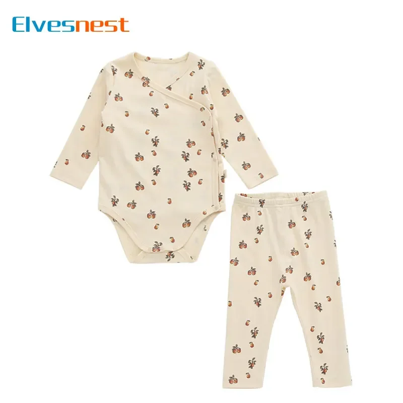 Cartoon Baby Clothes Boys Outfit Cotton Long Sleeve Rompers Pants 2 PCS Spring Autumn Newborn Girls Clothing Sets 3-12 Months