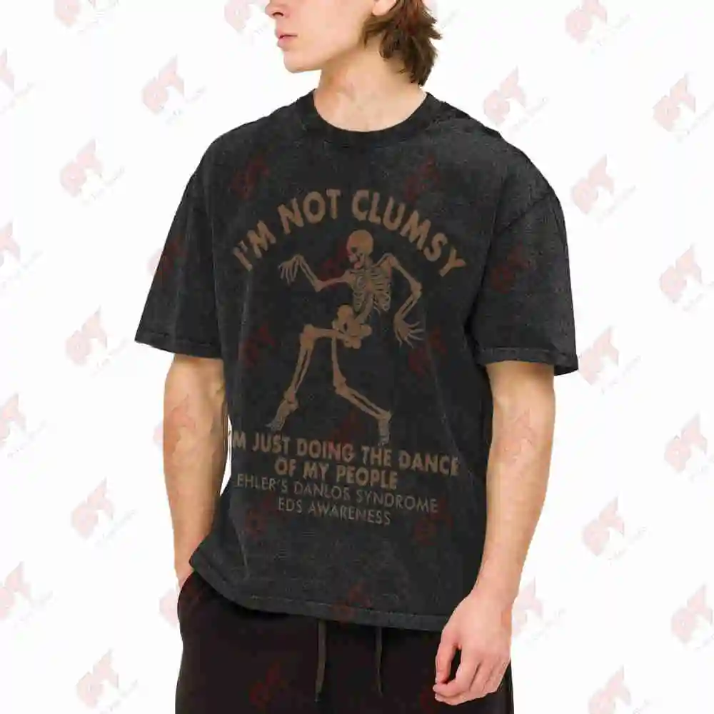 EDS Awareness Not Clumsy Dance Of My People Vintage Washed Tee Pure Cotton T-Shirt