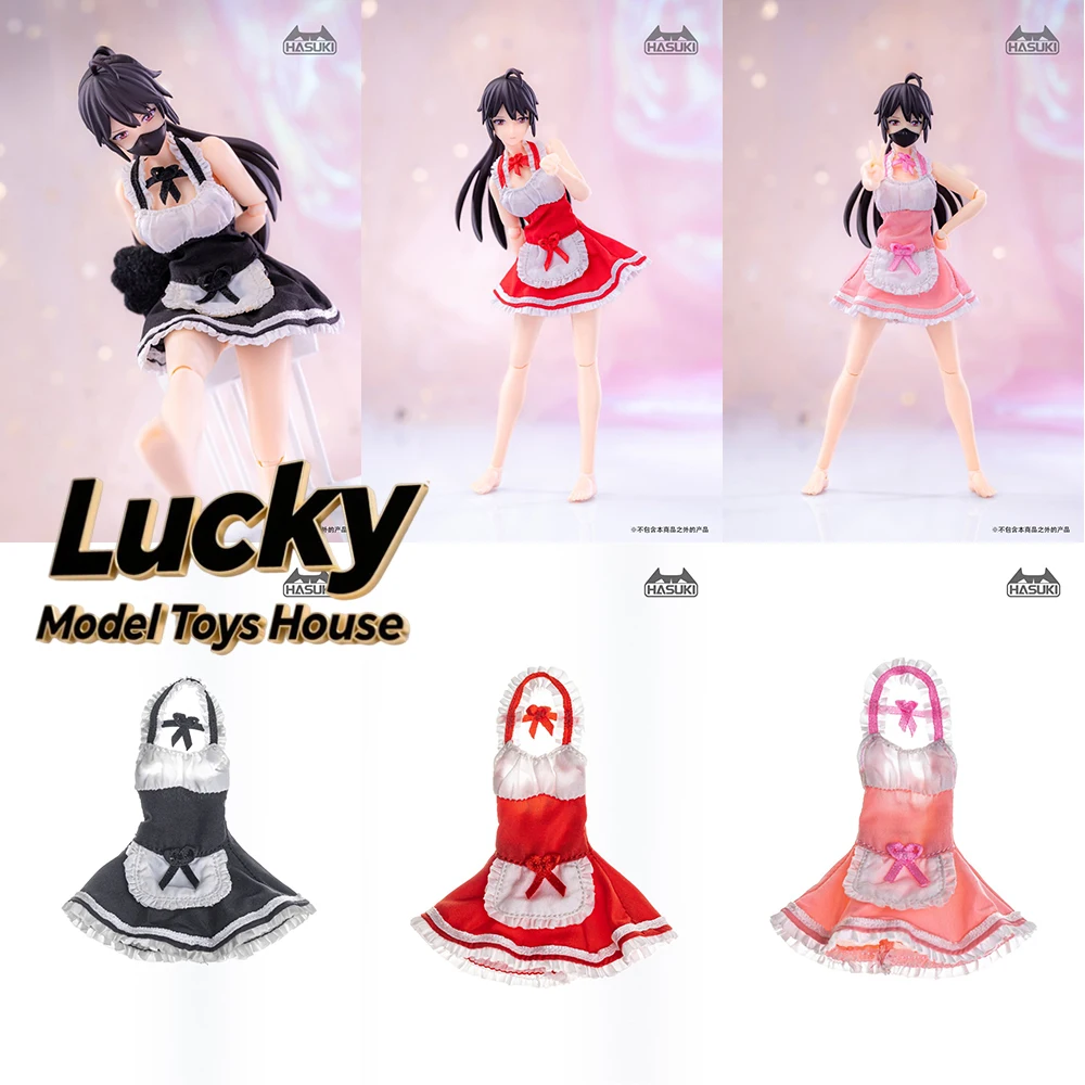 

HASUKI, масштаб 1/12, CS010, черно-бело-красный фартук-платье для мобильного костюма, аксессуар для женского тела 6 дюймов, декоративный элемент.