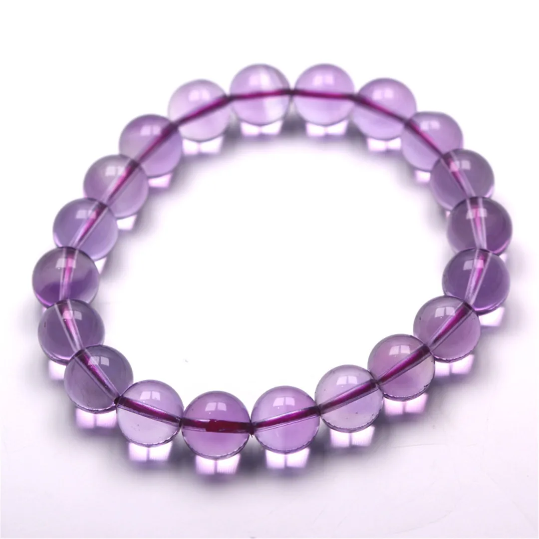 

Natural Purple Amethyst Stone Bracelet Jewelry For Women Men Wealth Gift Beads Reiki Gemstone Crystal Strands AAAAA 7-10mm