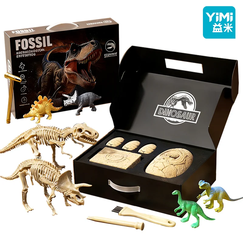 

Набор для раскопок яиц динозавров YIMI, игрушки для детей, набор для раскопок сюрприз-яиц динозавров с увеличительным стеклом, научный STEM-подарок на день рождения