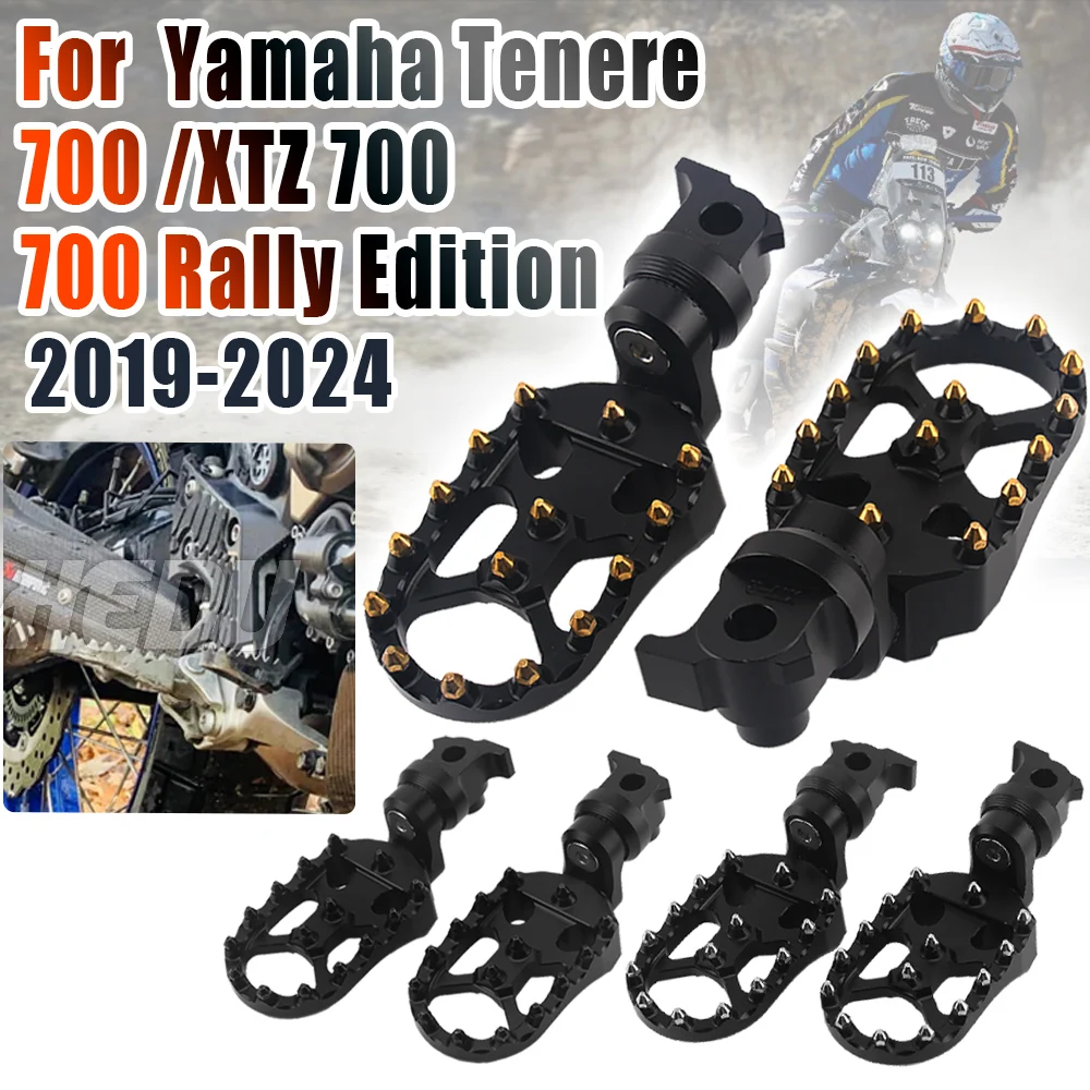 

Для YAMAHA TENERE 700 Rally Edition 2020 Tenere XTZ 700 2019-2024, широкие подножки, подтяжки для ног, регулируемая подставка для ног, детали мотоцикла