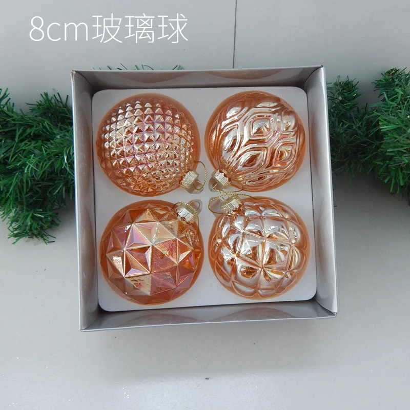 Golden transparent glass ball window decoration