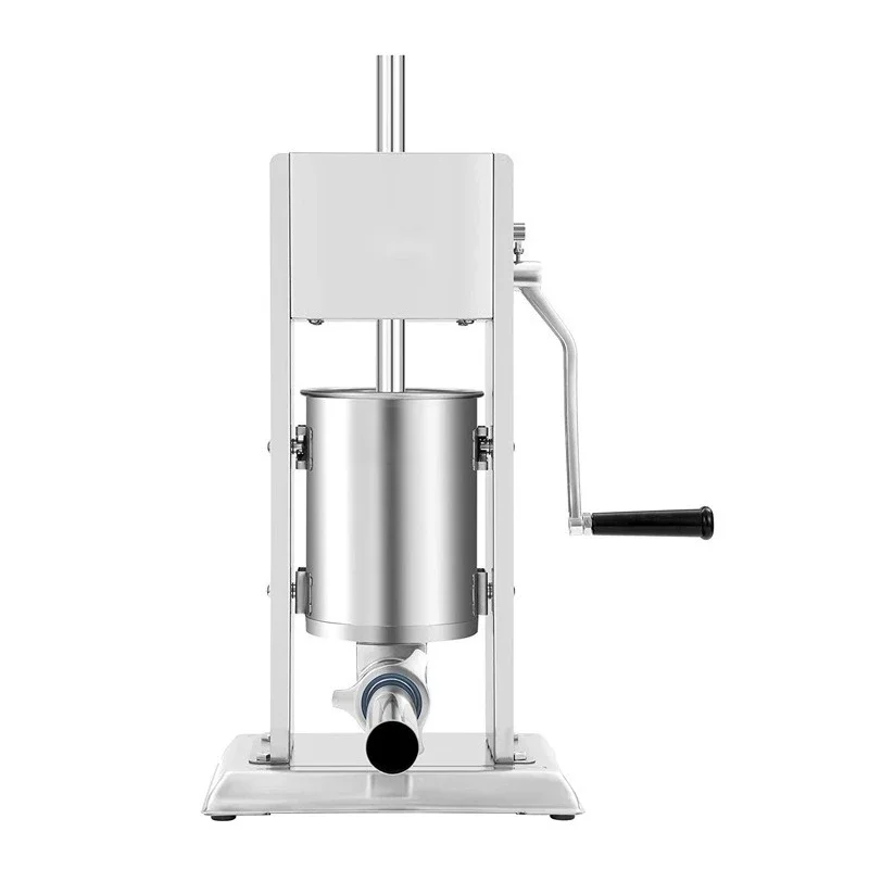 Stainless steel 3 liters manual sausage filling machine, household hand crank sausage machine, sausage filling machine