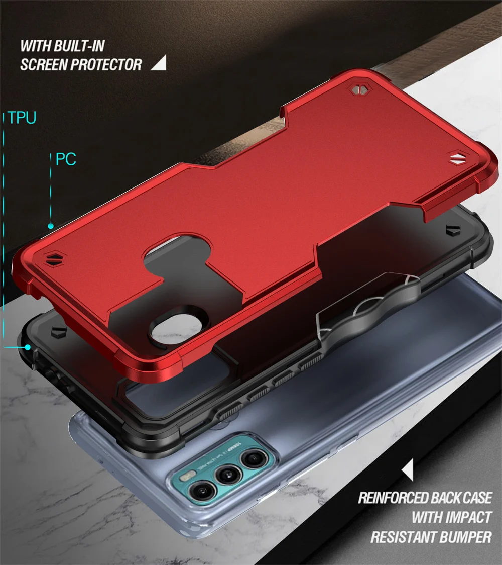 모토로라 모토 G20 G32 G71 G31 G41 G50 5G G51 5G G60S G32용 경량 아머 충격 방지 러기드 드롭 커버 초슬림 모바일 케이스