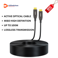 100m AOC HDMI 2.0 Fiber Optic Cable, HDMI2.0 4K60Hz, 18Gbps, HDR, 3D, High Speed, Anti-Interference PS5, Xbox, Switch TV DVD PS4