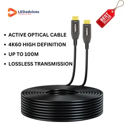 30m AOC HDMI 2.0 Fiber Optic Cable, HDMI2.0 4K60Hz, 18Gbps, HDR, 3D, High Speed, Anti-Interference PS5, Xbox, Switch TV DVD PS4
