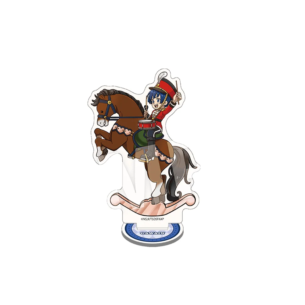 Four Knights of the Apocalypse Gawain 15cm Acrylic Stand Keychain Chibi Rocking Horse Toy Soldier Ver Tabletop Desk Ornament Gif