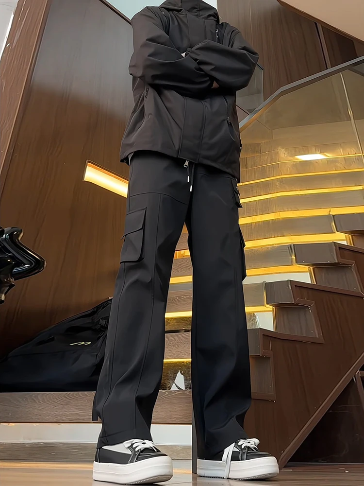 

Водонепроницаемые походные брюки мужские демисезонные с множеством карманов, функциональные рабочие брюки в американском стиле, свободного кроя, прямые штанины, нейлоновые