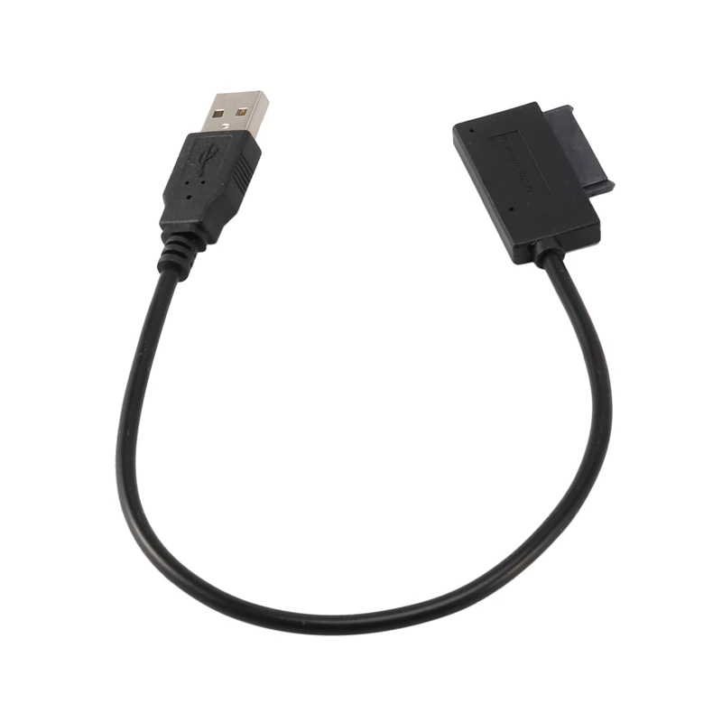 USB 2.0 to Mini Sata II 7+6 13Pin Adapter Converter Cable for Laptop CD/DVD ROM Slimline Drive