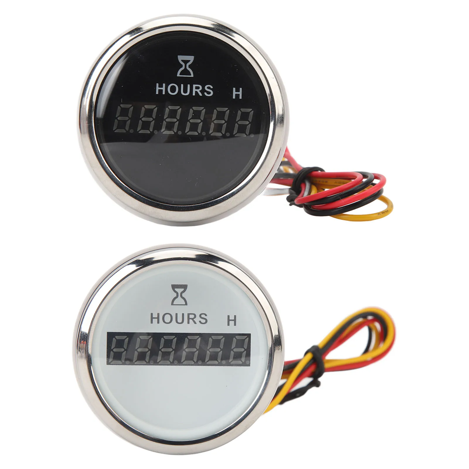 

Digital Hour Meter Gauge Accurate Timing 9‑32V Boat Engine Hour Meter High Compact Easy To Read for RVs Yachts