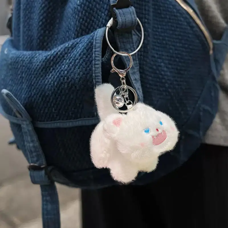 Cat Plush Keychain Cute Cat Plushie Key Charm Cute Kitten Keyholder Backpack Pendant Cartoon Cat Keyring For Christmas