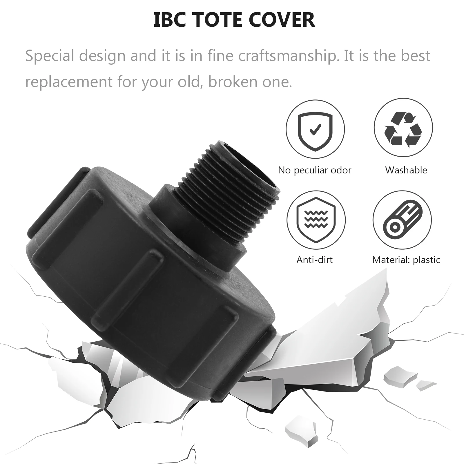 

2pcs Adapter 3/4 Inch Tank Fitting With Ldpe Gaskets Rigid Pipe Garden Water Connector Tote Converter Tank