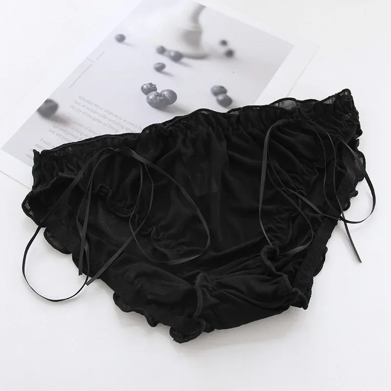 Black Bow Lace Underpant Panties Women Cotton Underwear Seamless Briefs Girls  Panties Lingeries Women\'s Underwear Panties