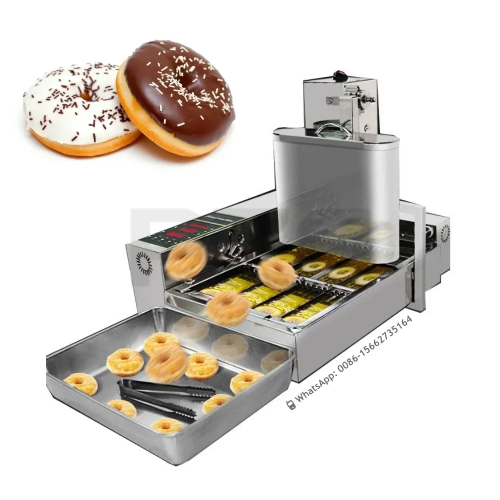 

4 Rows Mini Donut Maker Machine Donut Electric Frying Machine Automatic Digital Doughnut Making Donut Fryer