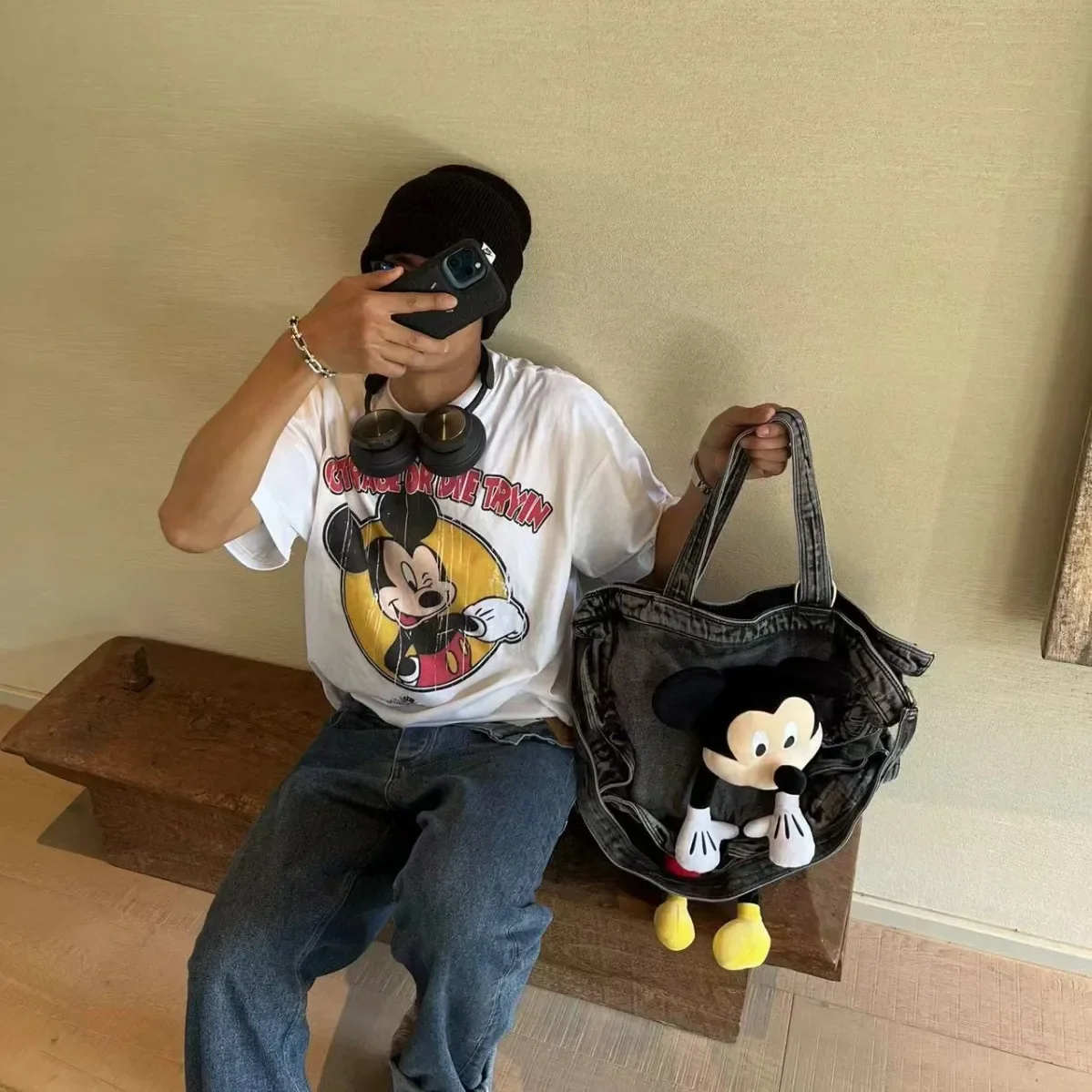 Disney Purses and Handbags Mickey Dolls Shoulder Bag High-capacity Crossbody Bags for Women Cute Cases Korean Fashionable Pouch