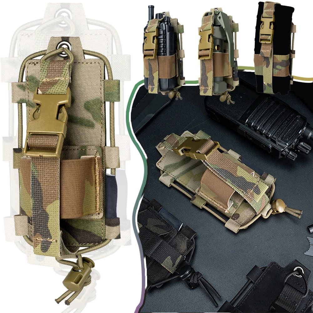 

Tactical Radio Pouch Walkie Talkie Holder Bag Molle Radio Holster Adjustable Storage Rifle Magazine Pouch Hunting Accessories