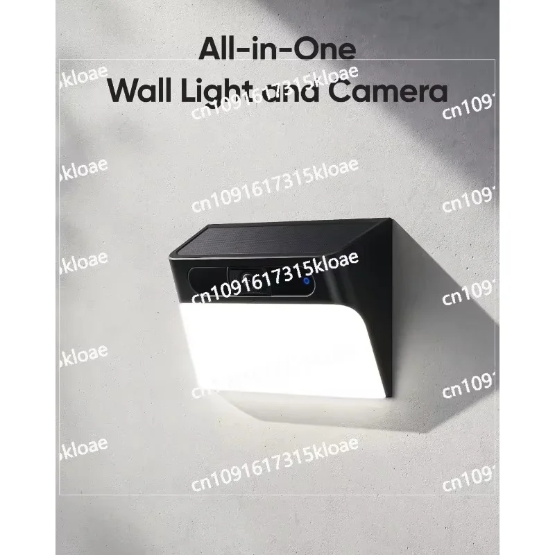 S120 solar wall light camera wifi outdoor AI detection waterproof spotlight