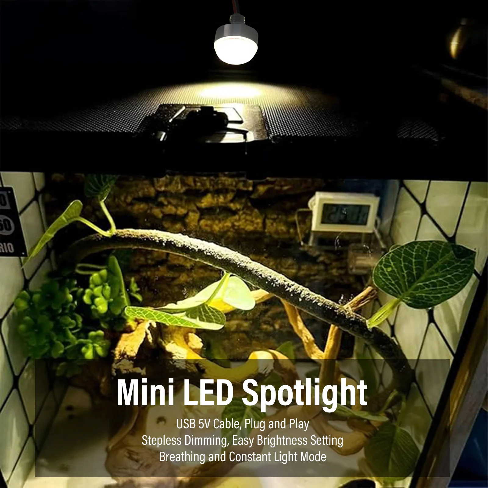 LED Spotlight for Showcase Mini LED Spotlight 5V USB Powered Dimmable Spot Light for Showcase Jewelry Cabinet Indoor Decoration