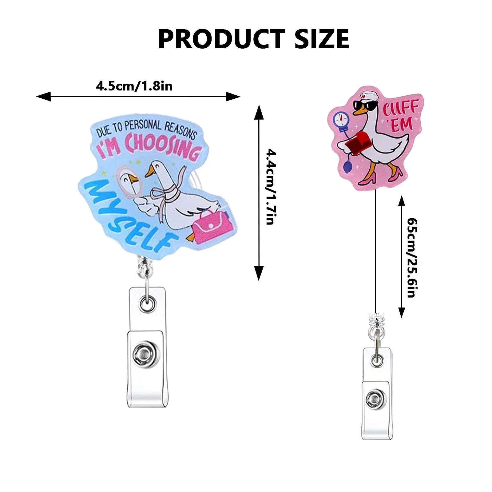 

Badge Reel Robust Acrylic Badge Reel Retractable Id Holder Convenient Office Badge Clip For Access Cards Healthcare Id