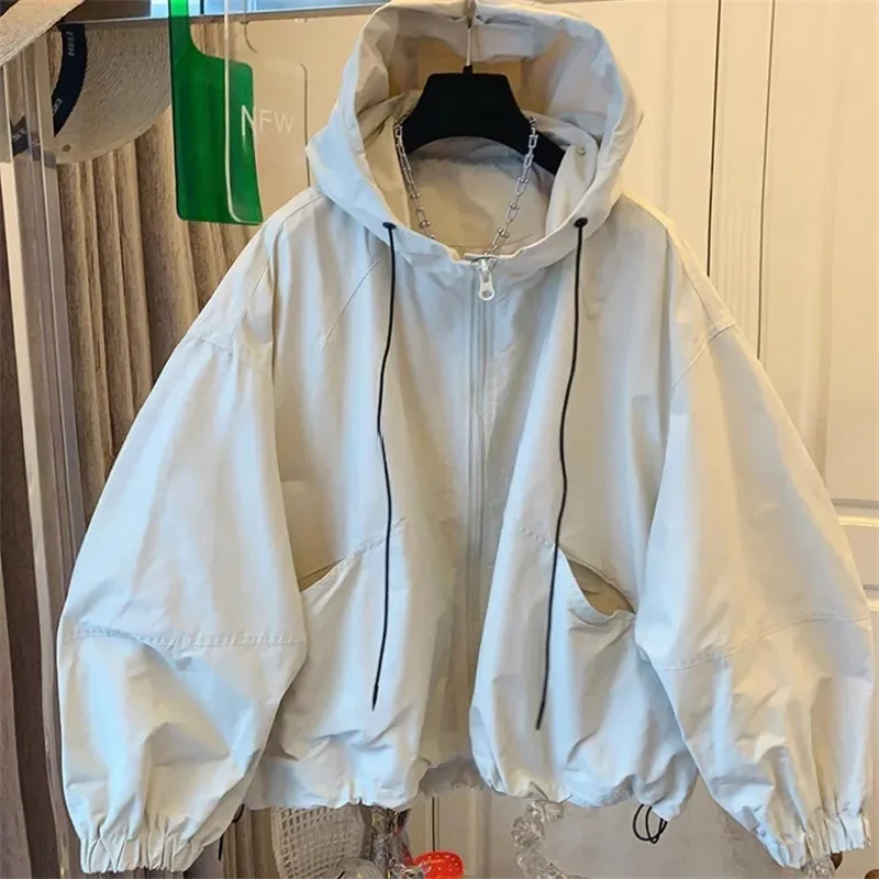 2025 Sunscreen Coat Women New Loose Large Size Breathable Clothing Jacket Fashion Outdoor Thin Quick-Drying Top Lightweight Fema