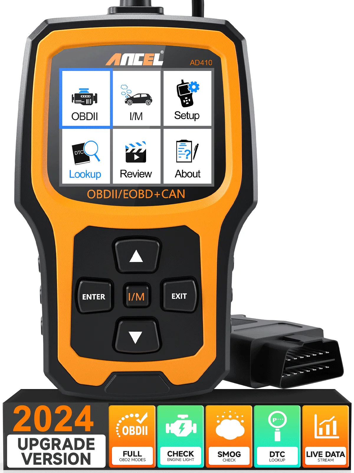 Ancel AD410 OBD2 Scanner Code Reader Car Diagnostic Scan Tool Check Engine Fault Light Emission Analyzer ODB OBD 2 Scan Tool