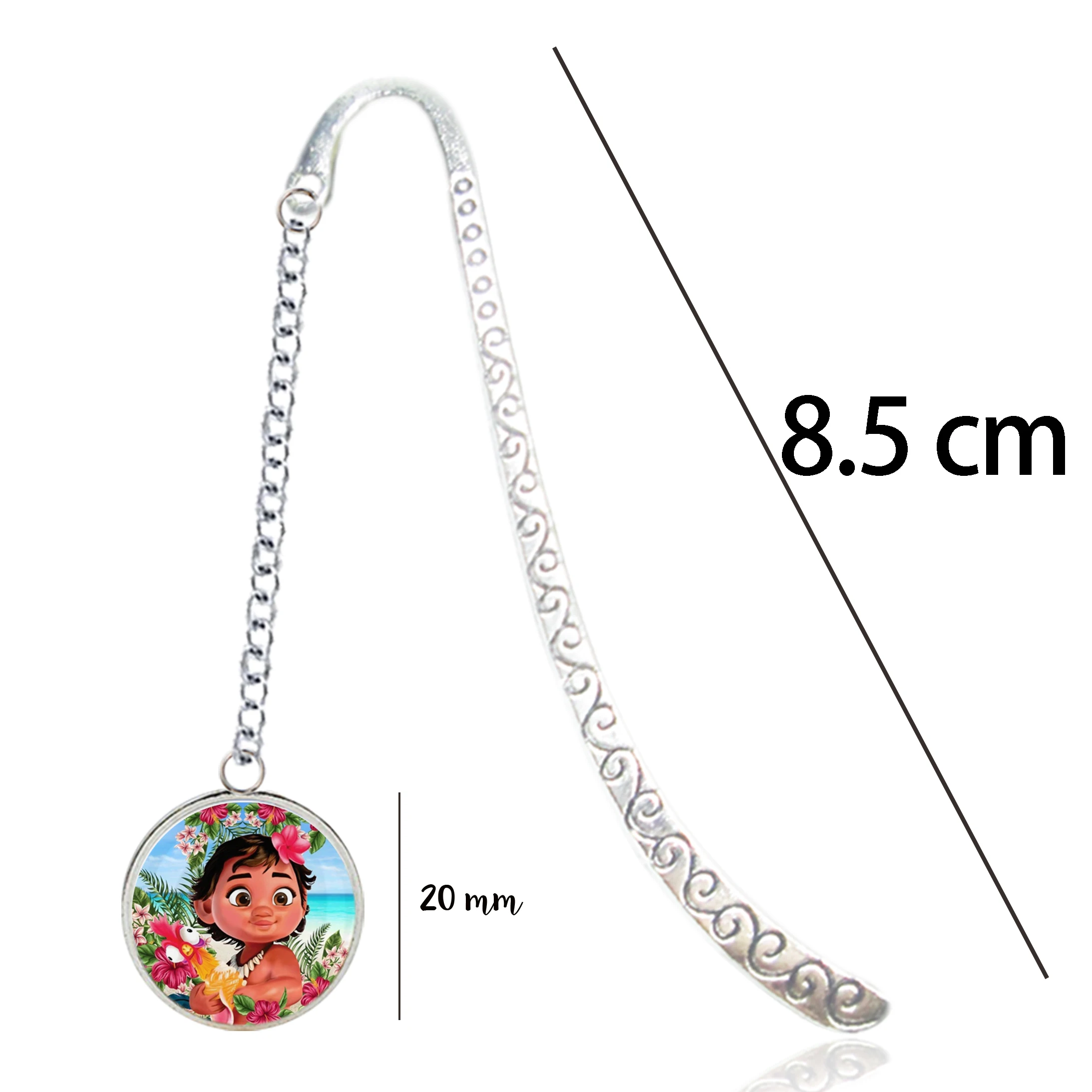 Mental Bookmark Disney Moana Cartoon Vaiana Princess Dress COSPLAY Book Mark For Reading Writing Memo Journal Kids Girl Gifts ﻿