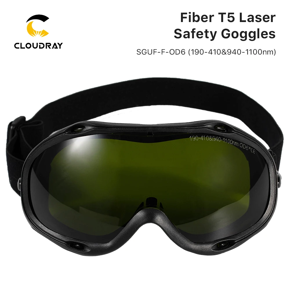 Cloudray 1064nm Laser Safety Goggles Sled Goggles 190-410 & 940-1100nm OD6+ Wavelength Protective Glasses Shield SGUF-F-OD6