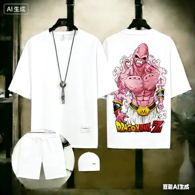 

2026 Summer New Design - One Piece's Monkey D. Luffy - Flannel Loose T-Shirt Shorts