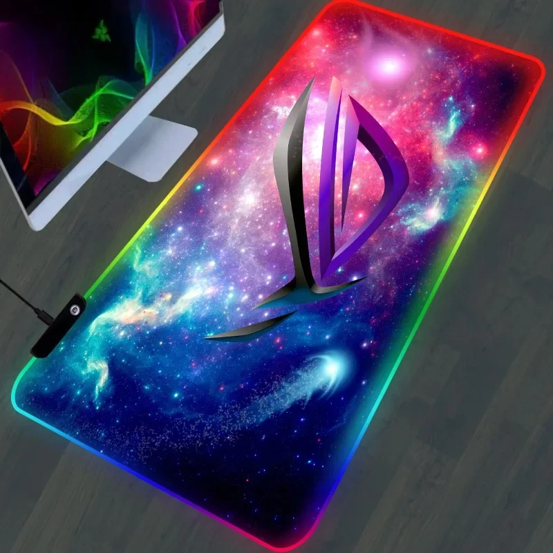 

Large Non Slip Thickening Multi Functional Cable Mouse Desk Mat New Office E-sports Luminous Color Keyboard Mat Universal