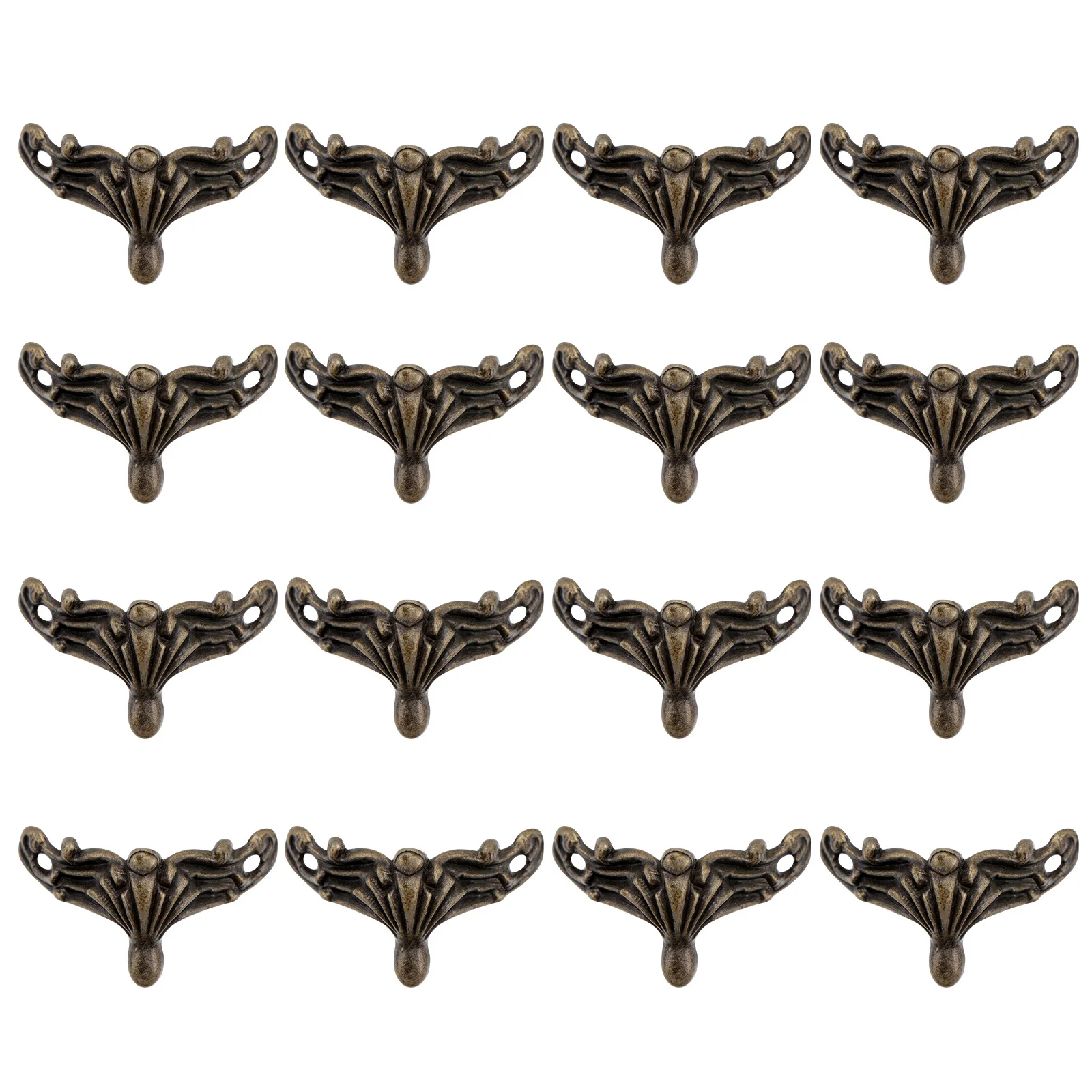 

12Pcs Retro Zinc Alloy Furniture Legs Support Decorative Protective Feet for Wood Box Jewelry Box Fixing Accessories