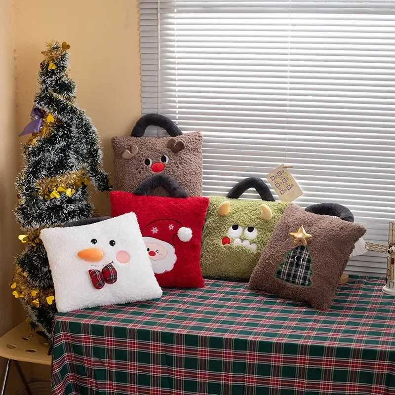 

Christmas Decorative Throw Pillow Personalized Christmas Storage Bag Lifelike Animals Simulation Stuffed Doll Kawaii Toy Gifts