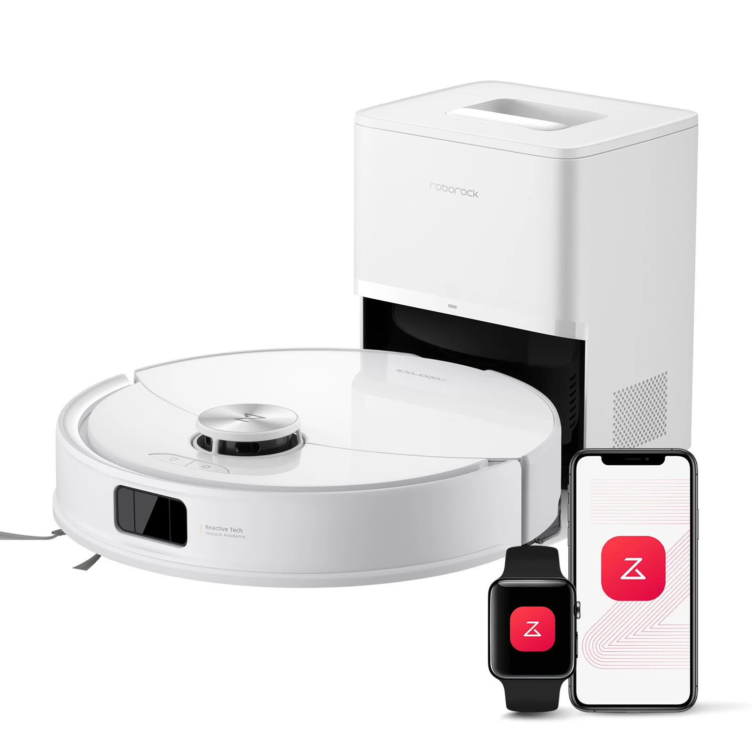 roborock Q10 S5+ (Upgrade van S8 Plus) Robotstofzuiger en dweil, 10.000 Pa zuigkracht, dubbel anti-klit systeem, VibraRise 2.0 dweilsysteem, 7 weken zelflediging, automatische verhoging van de dweil