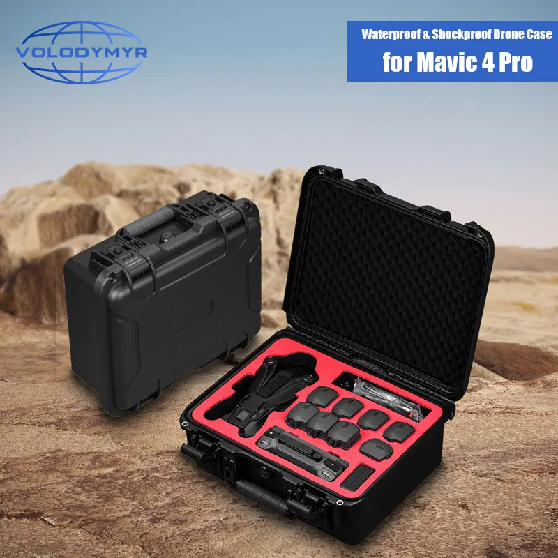 

VOLODYMYR Explosion Proof Box for DJI Mavic 4 Pro IP67 Waterproof Hard Carrying Bag Creator Combo RC 2/RC Pro 2 Universal Case