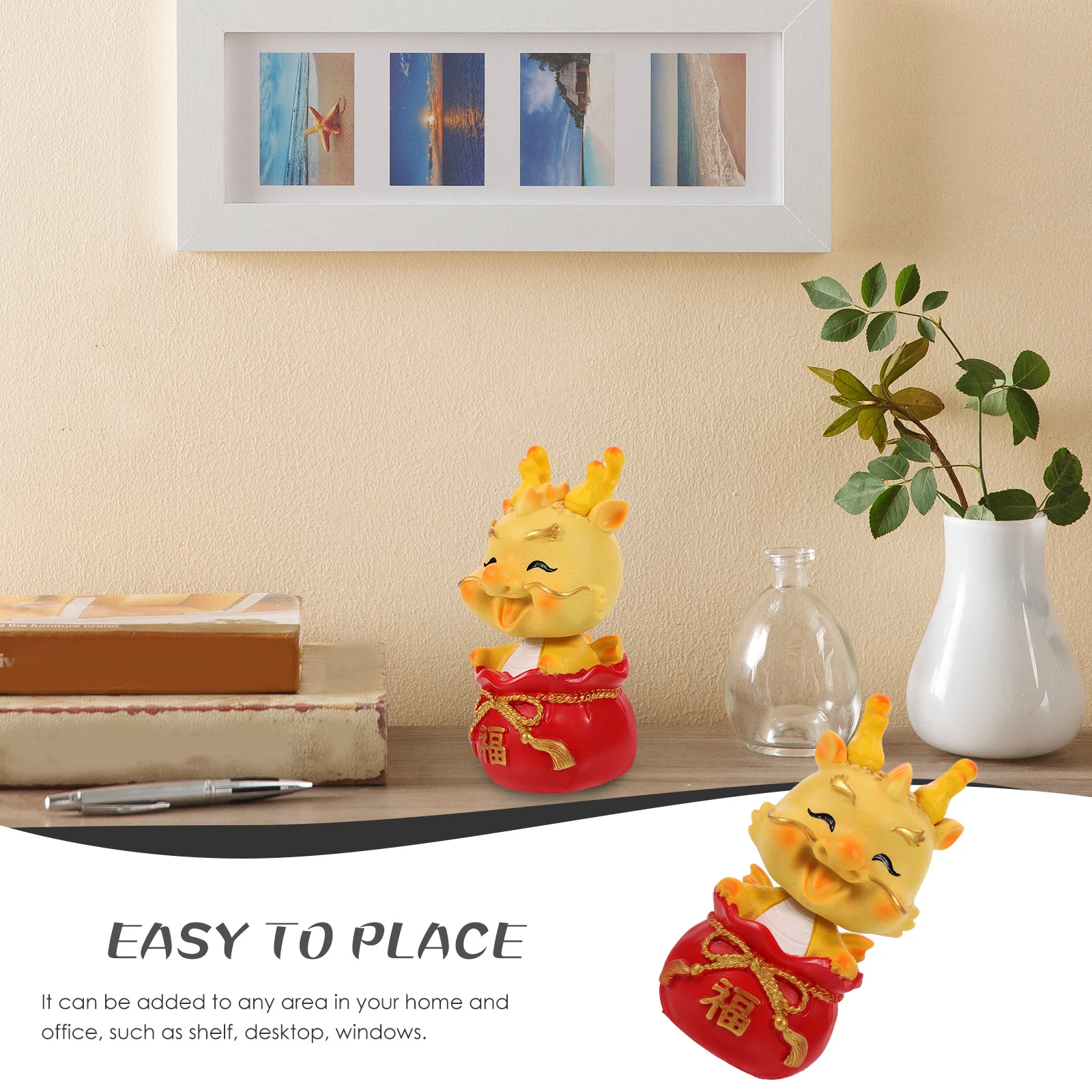 الصينية الراتنج التنين الديكور الكرتون رائعتين مصغرة سطح المكتب ملحق المنزل مكتب مخزن هدية مستقر شقة الملمس زودياك