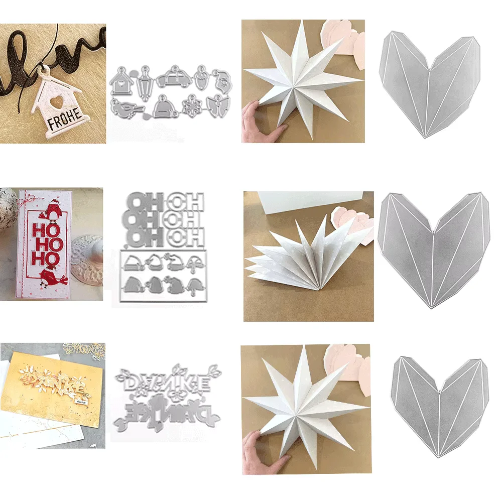 

House letter heart Metal Cutting Dies Embossing Diecut 2024 New For DIY Card Making Scrapbooking Crafting Supplies