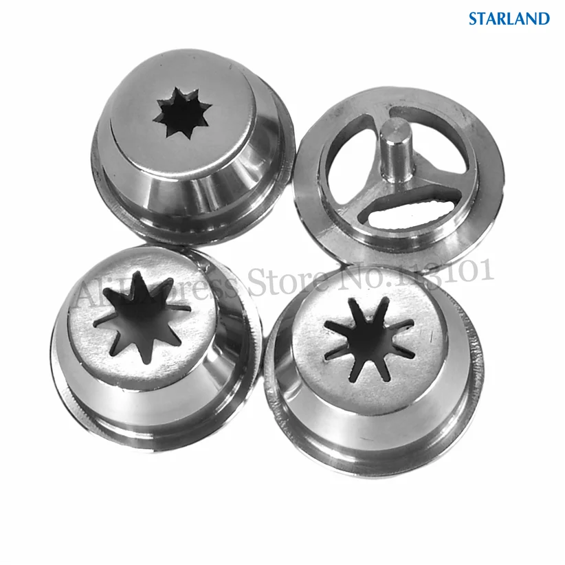 4 Pieces Churros Modeling Caps Accessories Extruding Nozzle Lids Stainless Steel Churros Maker Spare Parts Fittings 2 Options