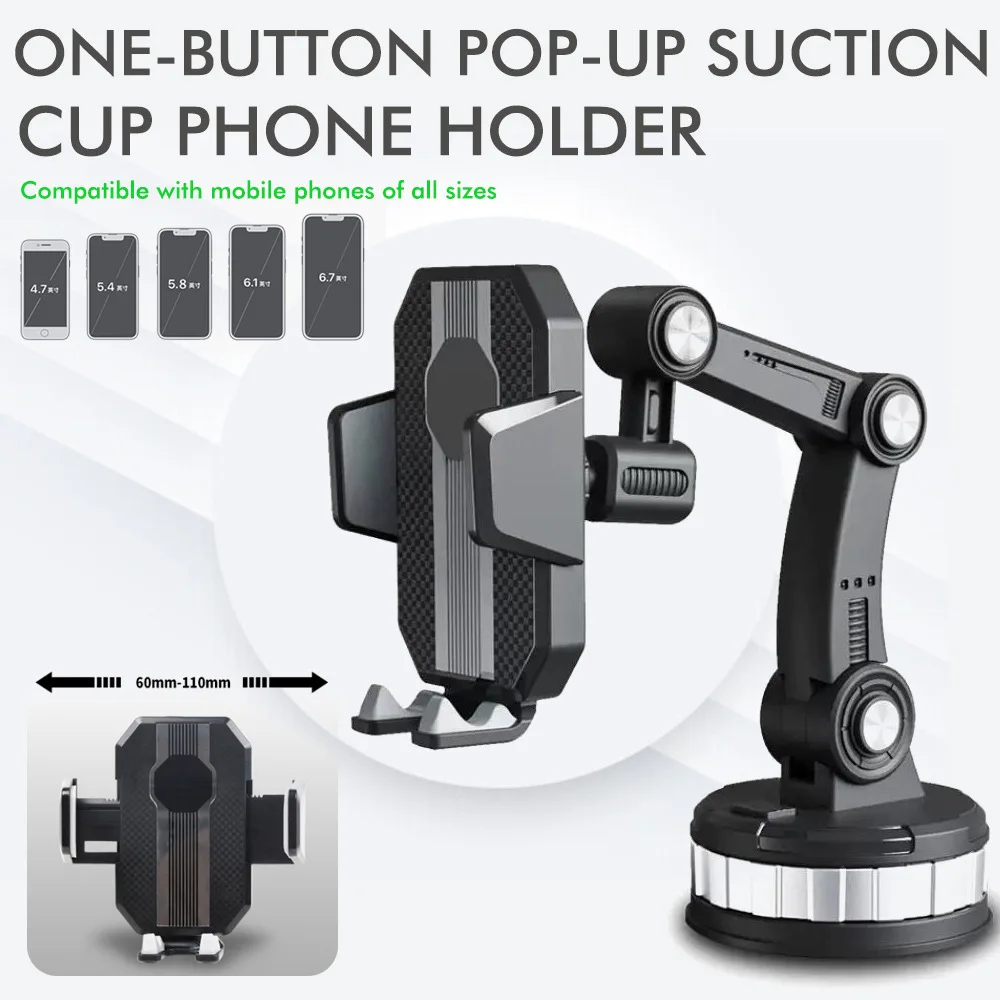 

360 Rotate Car Phone Holder Big Suction Cup Universal Mobile Phone Holder Dashboard Navigation Holder For iPhone Samsung Xiaomi