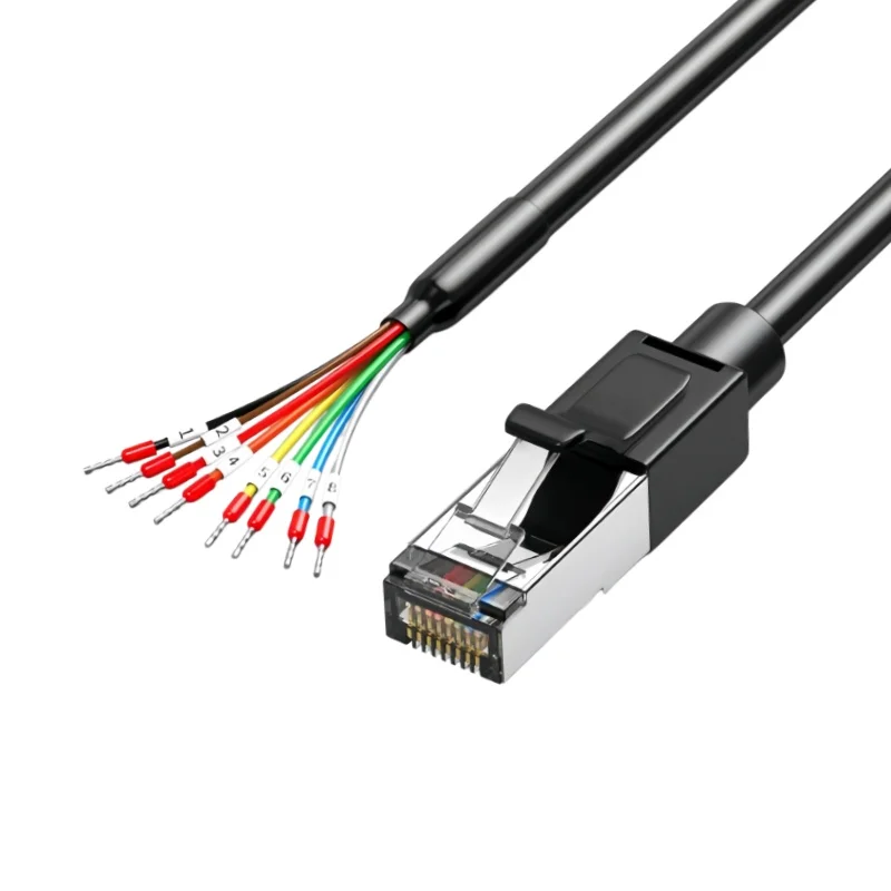 RJ45 to RS232 single-ended line 8P8C switch network port to RS485 debugging line PLC serial connection wire harness.