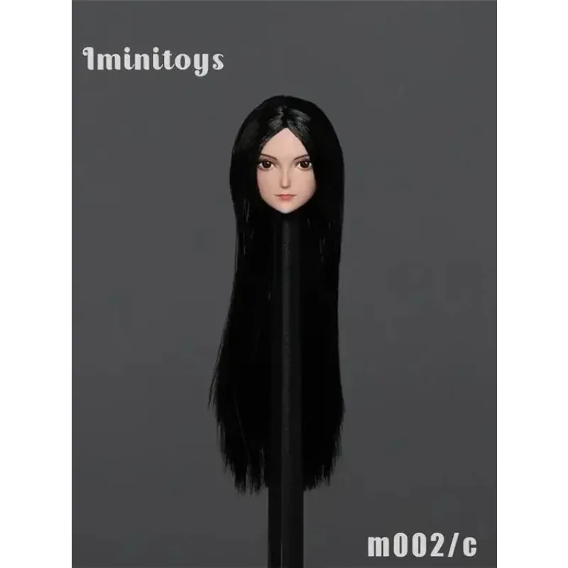 Iminitoys1/6 M002 Anime belle fille tête sculpture femme soldat tête sculpter modèle pour 12 "figure peau blanche poupée corps bricolage