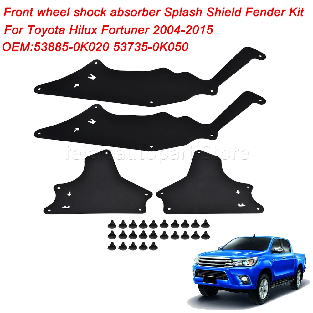 

Автомобильные аксессуары, амортизатор переднего колеса, брызговик, комплект крыльев 53885-0K020 53735-0K050 для Toyota Hilux Fortuner 2004-2015