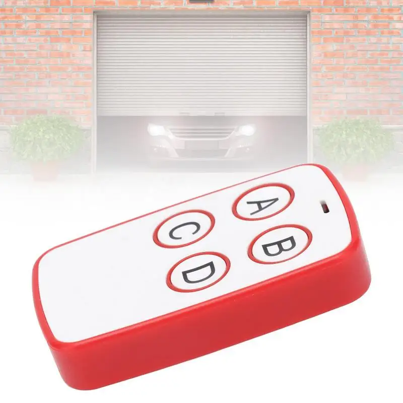 Garage Door Opener Remote Cordless Gate Opener Duplicator 4-Buttons Cloning Remote Control 433 MHZ Replacement Electric Gate