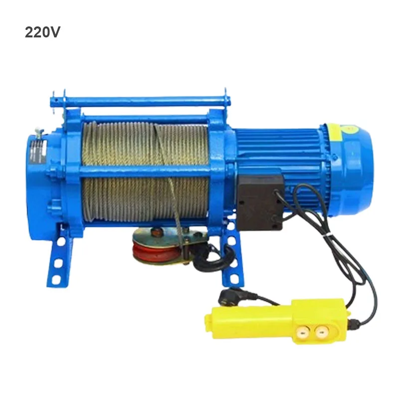 220V 1Ton 60M Multi-Function Crane Outdoor Crane Building Winch Electric Hoist Cement Sand Hoisting Machine