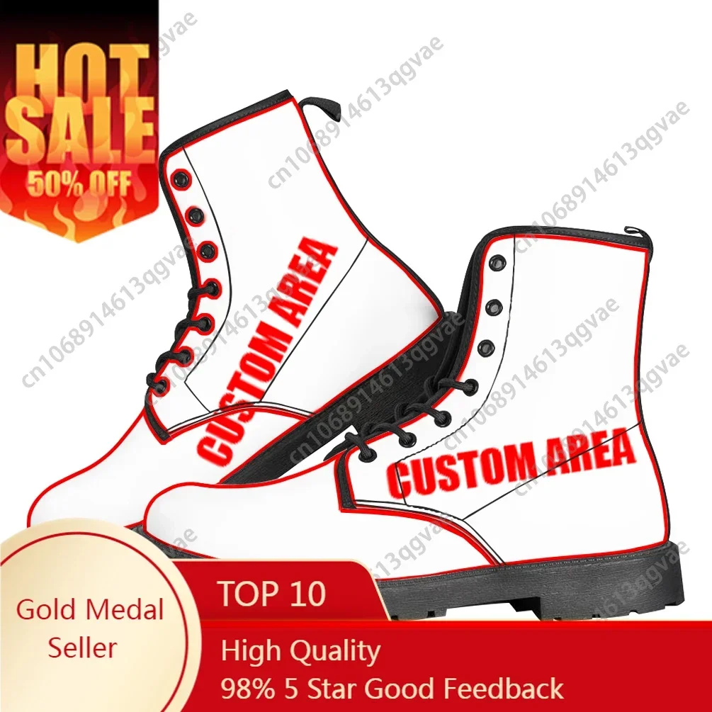 

Custom Made Boots Mens Womens Teenager Shoes Casual Boot Outdoor Light High Quality Couple Print on Demand Customize Shoe