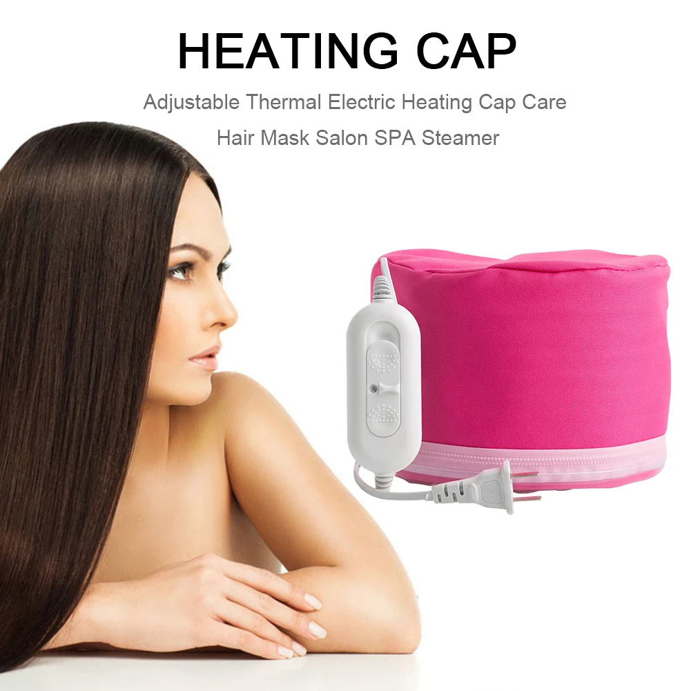 Gorro de vapor para el cabello, gorro eléctrico con Control de temperatura de 3 niveles, gorro térmico de 220V con protección inteligente, regalo para mujeres