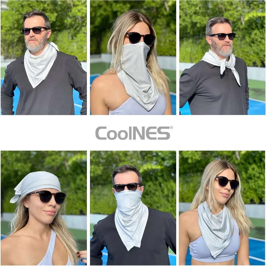 باندانا تبريد قابلة للتعديل من CoolNES للأنشطة الخارجية والرياضة - تبريد فوري عند مبلل بعامل حماية من أشعة الشمس 50 خفيف الوزن