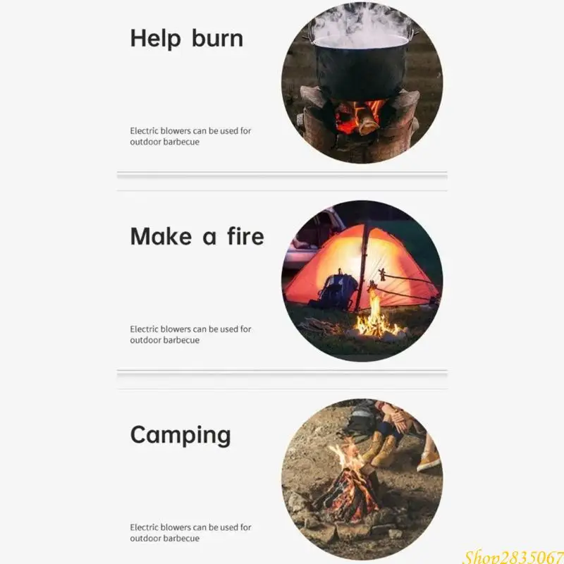 Quạt làm mát để nấu ăn ngoài trời Quạt thổi BBQ động Quạt bi 3700RPM Vòng bi 831F