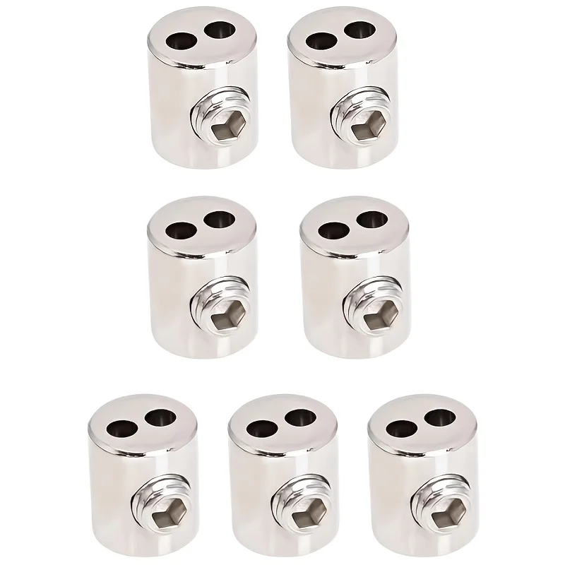 7 Sets of Adjustable Wire Rope Clips, Wire Rope Lock Buckles, Clamps and Rope Ties, with Double Holes
