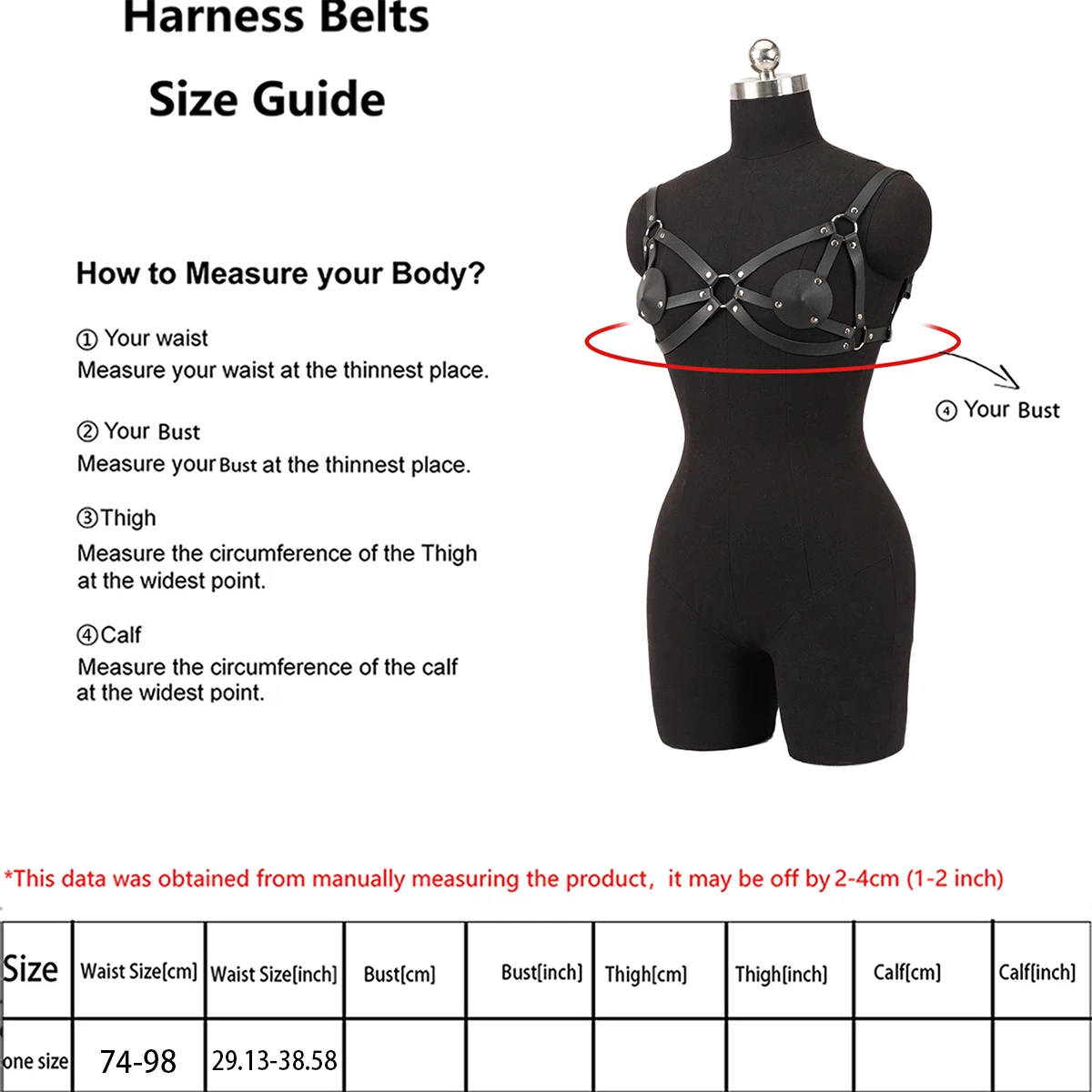 حمالة صدر من جلد البولي يوريثان، حزام صدر جلدي على طراز الشارع، حزام إكسسوارات الهالوين قابل للتعديل